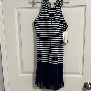 New Balance Navy and White Striped Dress